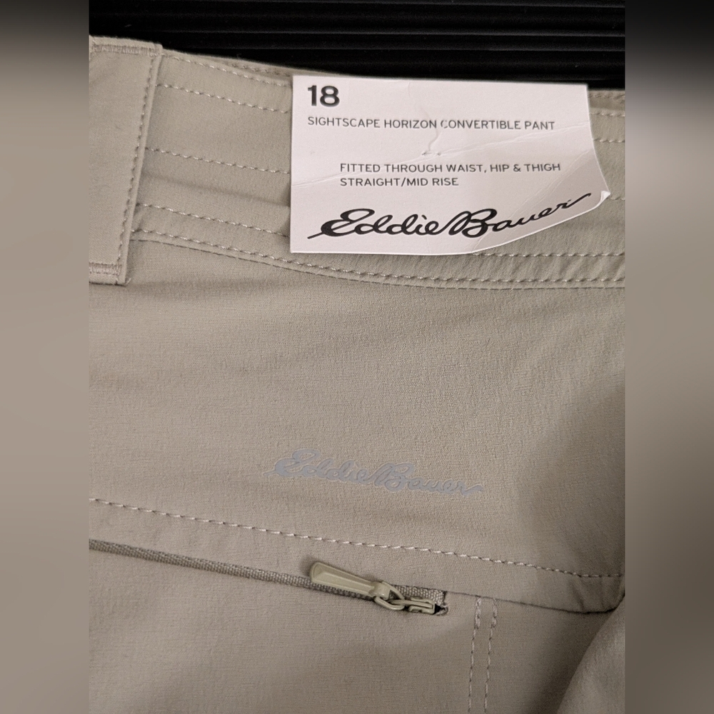 NEW Women's Eddie Bauer Khaki Convertible Pants